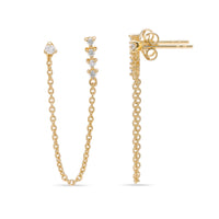 Double piercing dangle Earrings