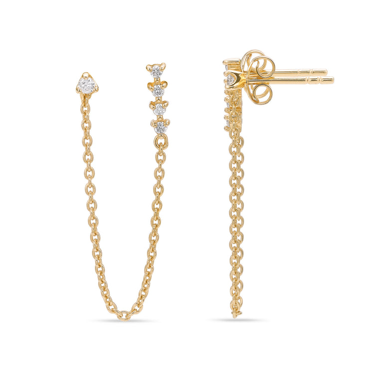 Double piercing dangle Earrings