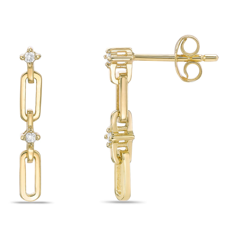 Paperclip Chain Dangle earrings