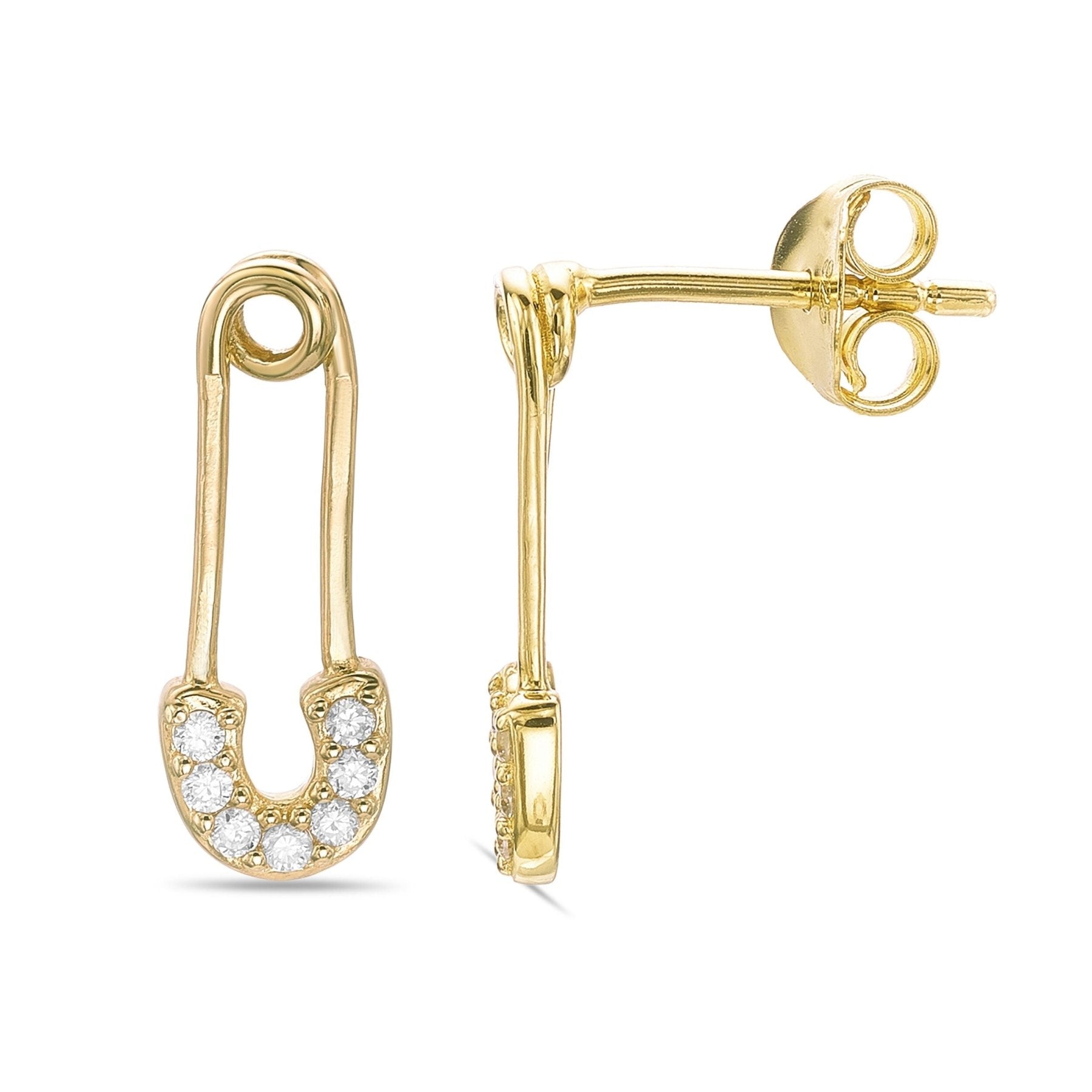 Paperclip Stud Earrings