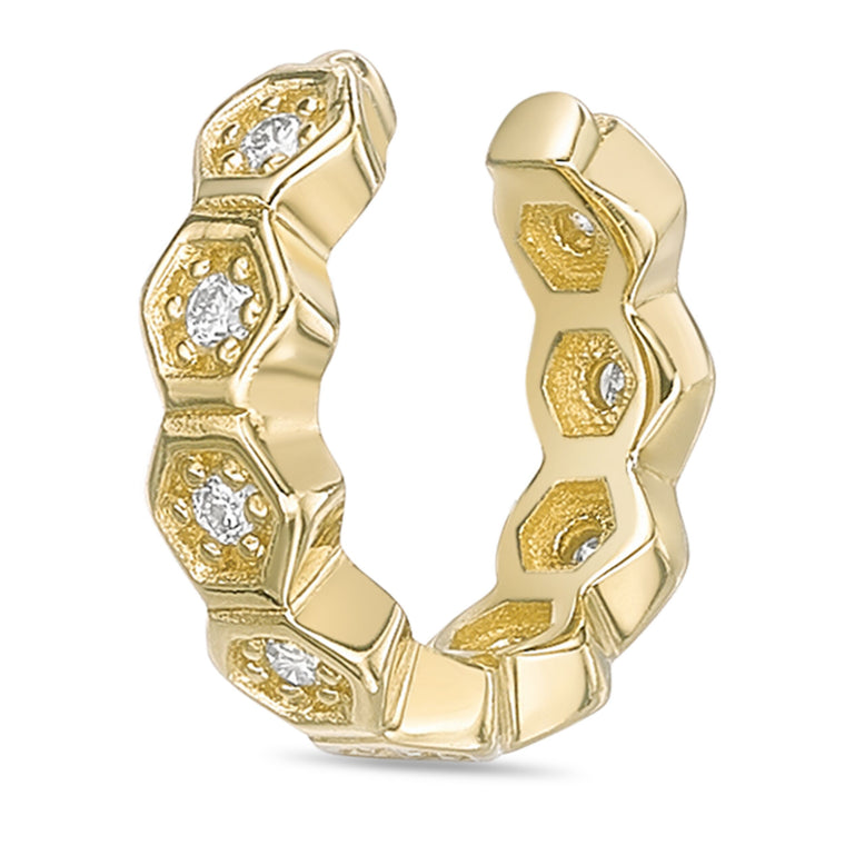 Hexagon Ear Cuff