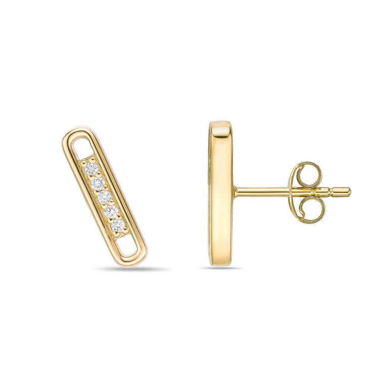 Oval Stud Earring