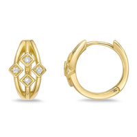 Lab Grown Diamond Cage Huggie Earrings