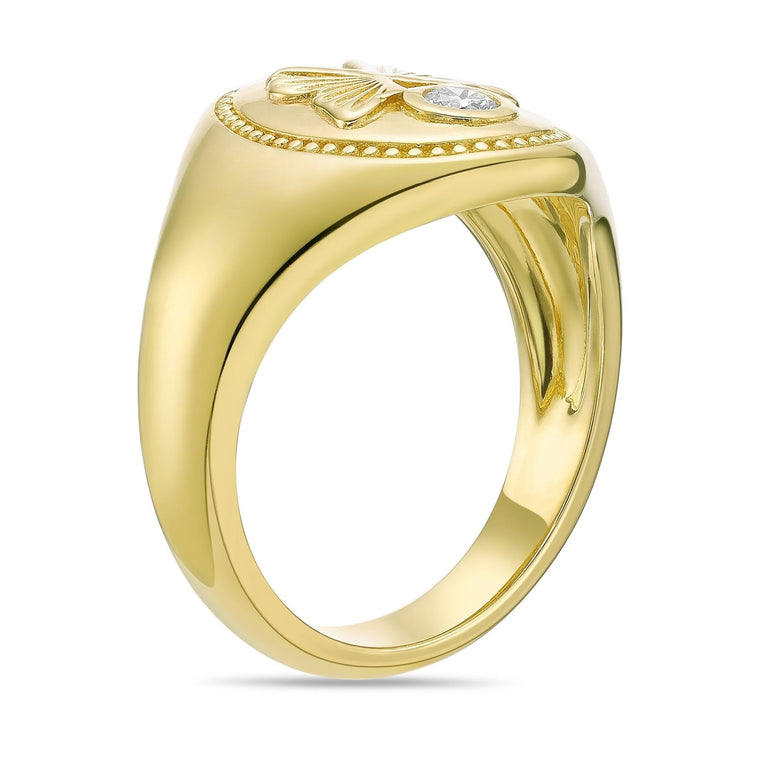 Butterfly Signet Ring