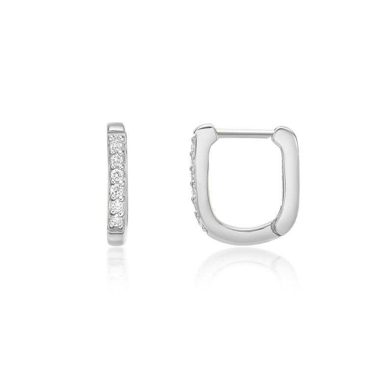 Rounded Square Hoop Earrings