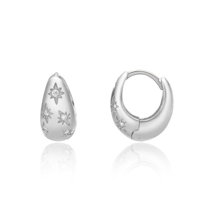 Star Hoop Earrings