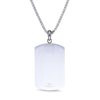 Texas Flag Dog Tag in Steel High Polish Stainless Steel