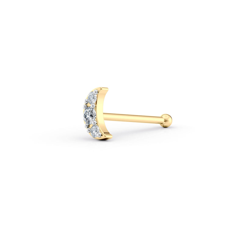 18 G (1.0 mm) Straight-Stud Nose Ring in 14K Yellow Gold