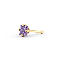 14K Cubic Zirconia Nose Stud - 20G