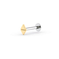 Diamond Titanium and 14K Gold Labret - 16G