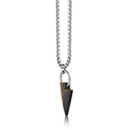 Men's Tiger Eye Arrowhead Necklace in Sterling Silver