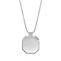 Malachite Octagon Medallion Pendant in 925 Sterling Silver