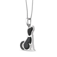 Black Onyx Dog Pendant