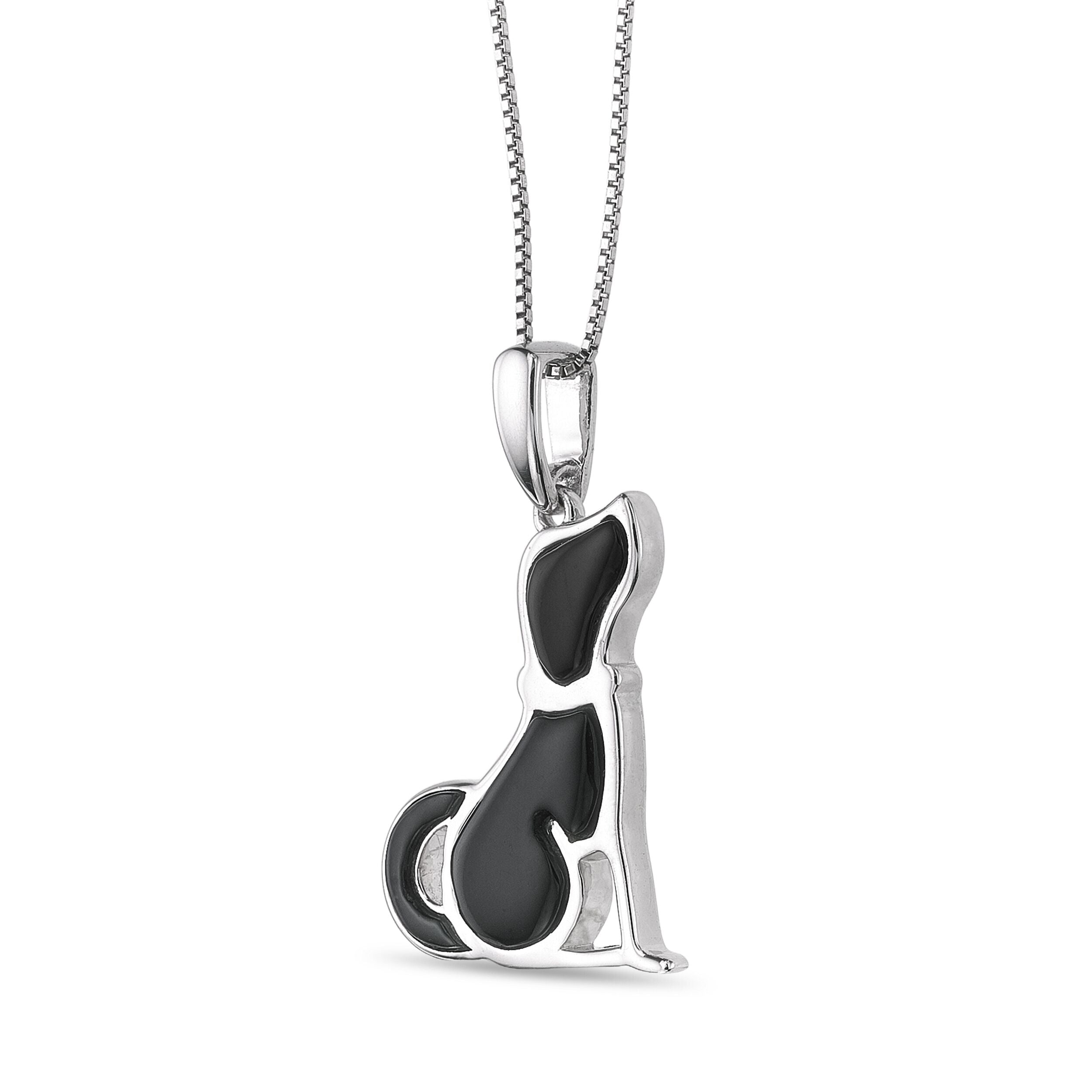 Black Onyx Dog Pendant