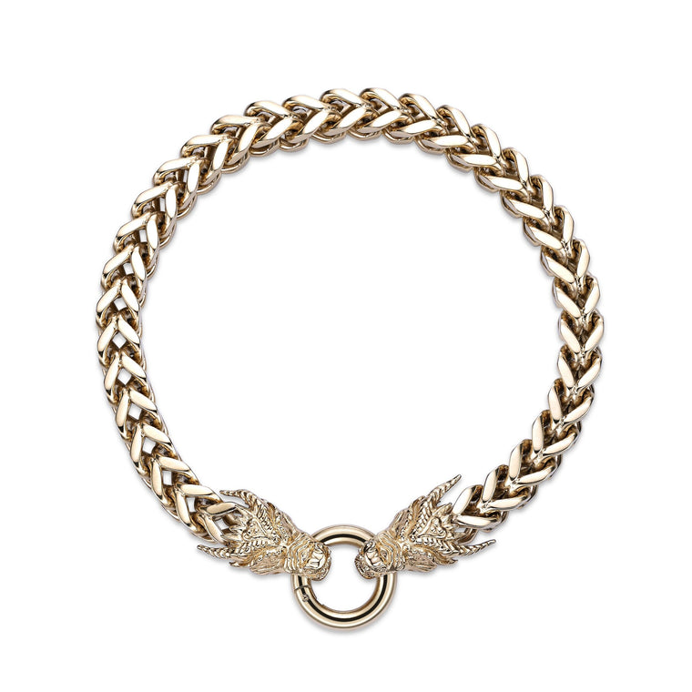 Dragon Head Bracelet in Gold Ion Plated Stainless Steel