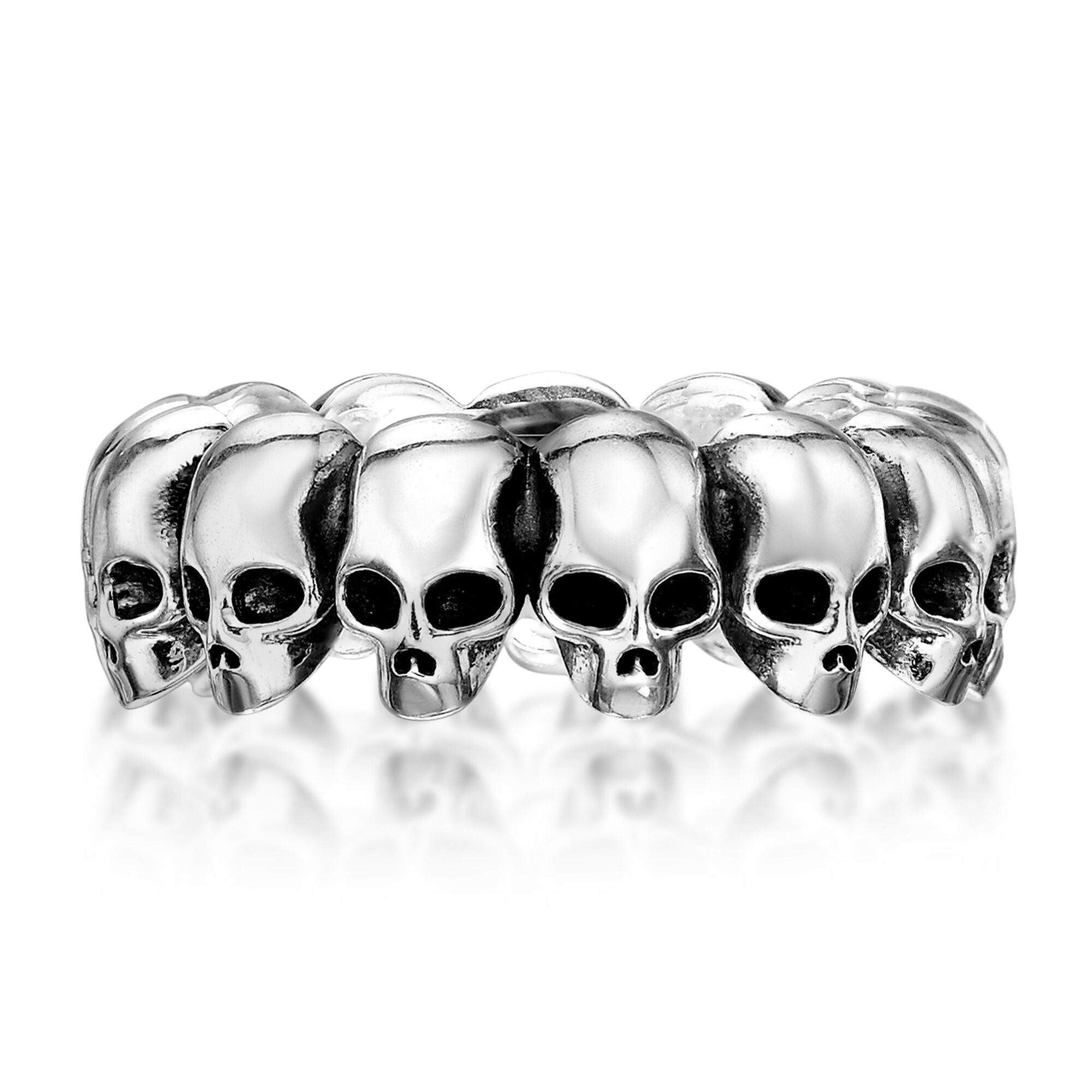 Men's Skull Ring in Sterling Silver