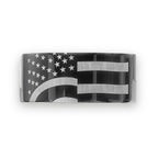 American Flag Band in Black Ion-Plated Stainless Steel