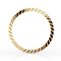 14K Ribbed Nose Hoop - 20G