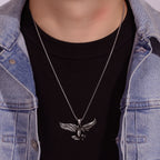 Eagle Wingspan Pendant in Stainless Steel