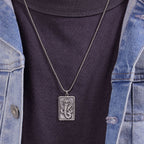 Men's Cobra Pendant in Sterling Silver