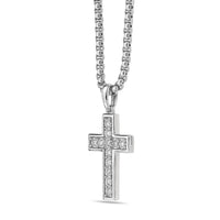 Beveled Edge Pendant in Sterling Silver