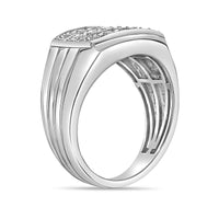 Ribbed Cluster Ring in Sterling Silver