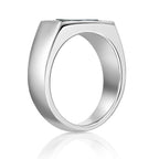 Men's Malachite Ring in Sterling Silver