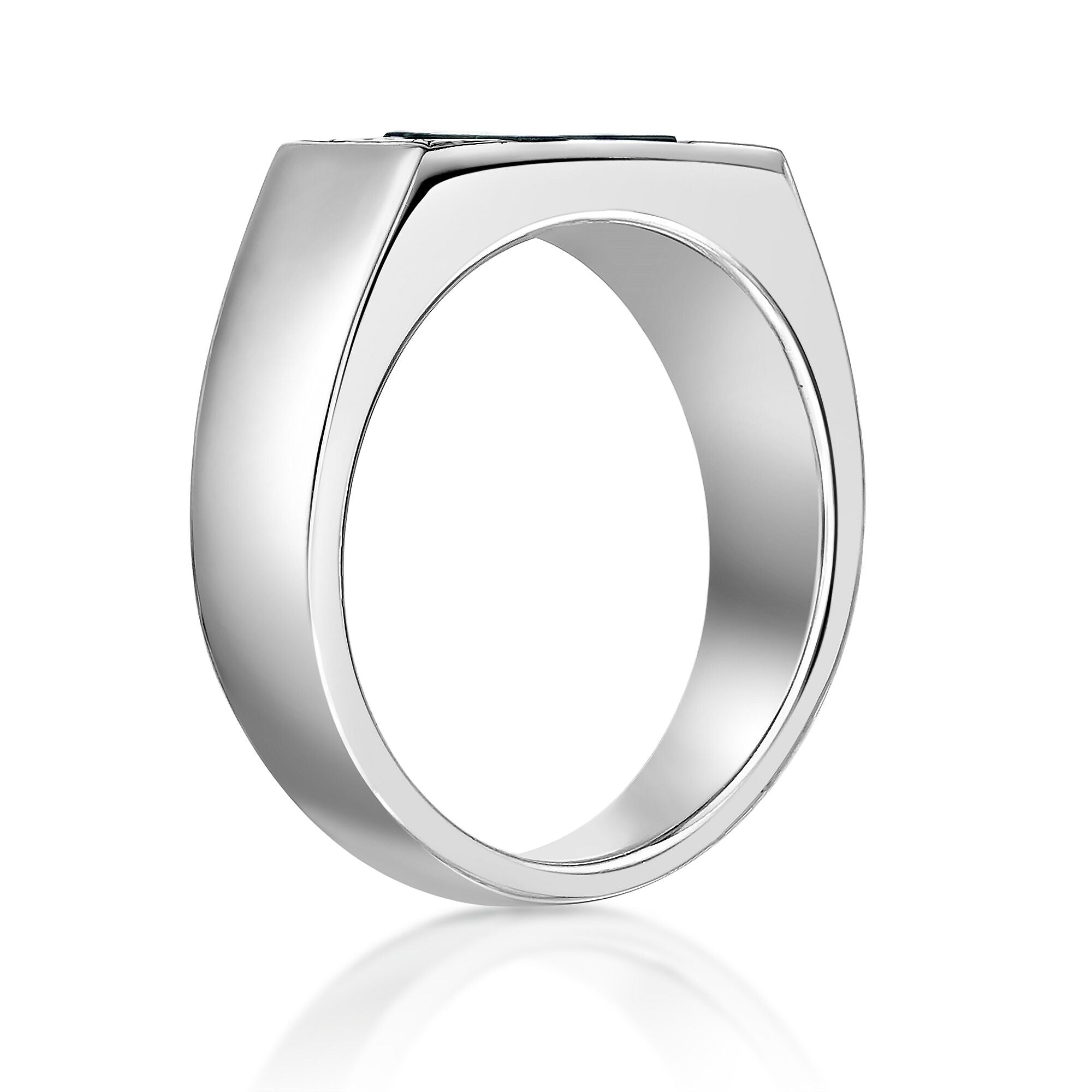 Men's Malachite Ring in Sterling Silver