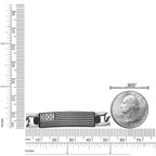 American Flag Chain Bracelet in Black Ion-Plated Stainless Steel