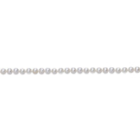 White Pearl Necklace with Sterling Silver, 16"