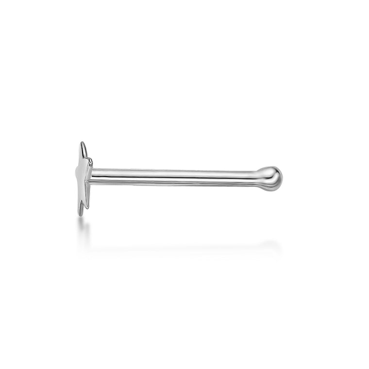 14K Gold Star Nose Stud - 20G