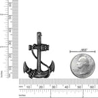 Anchor Pendant in Antique Finish Stainless Steel
