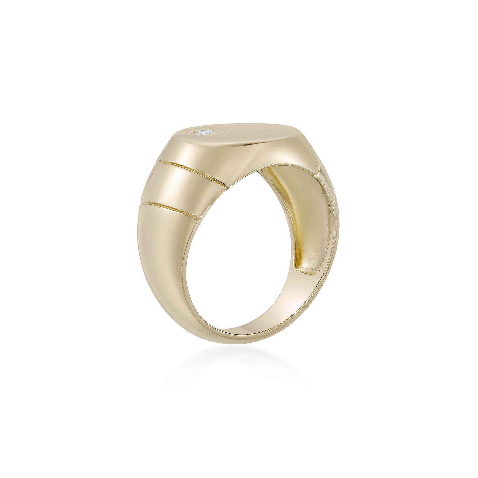 Lab Grown Diamond Chunky Signet Ring