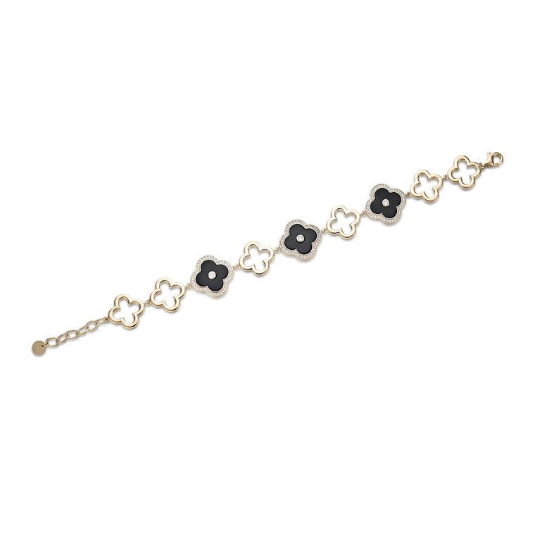 Flora Grand Halo Nine-Station Flower Bracelet