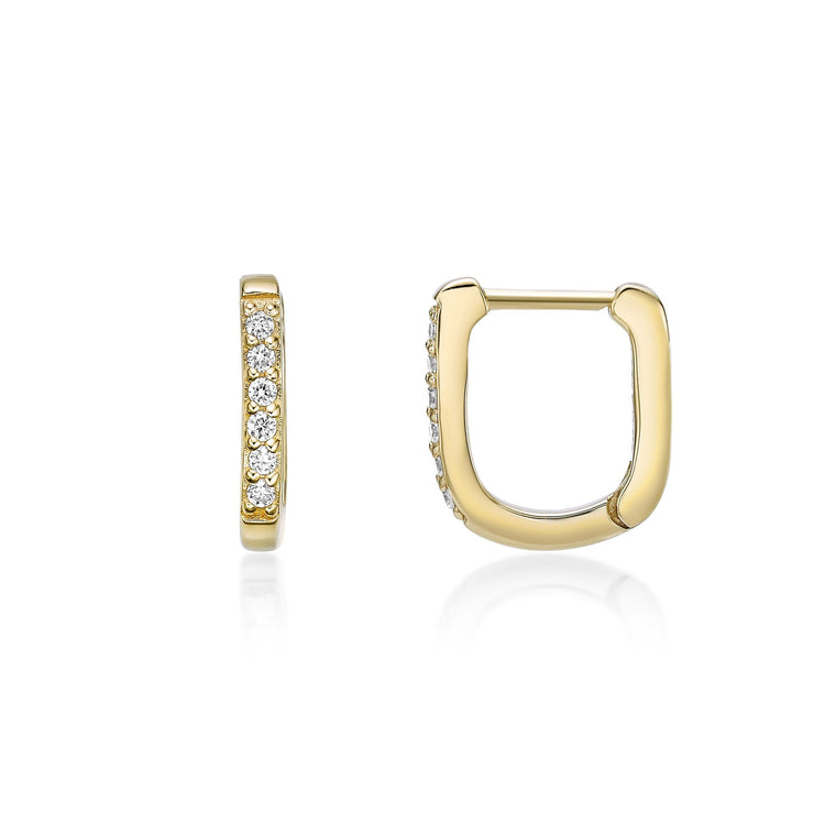 Rounded Huggie Earrings