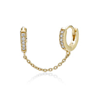 Chain Double Huggie Earring
