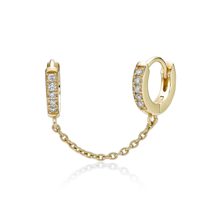 Chain Double Huggie Earring