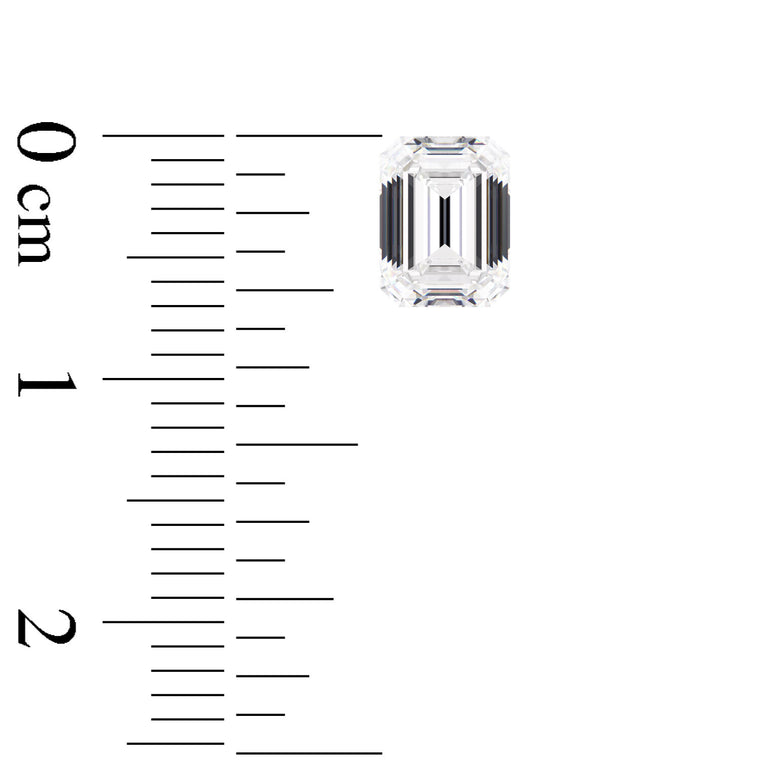 IGI Certified Emerald Cut Lab Grown Diamond (D-F Color VS1-VVS2 Clarity)