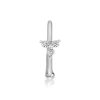 14K Gold Triangle 0.025 Carat Lab Grown Diamond Nose Hoop - 20G
