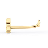 14K Celtic Knot Curved Nose Ring - 20G