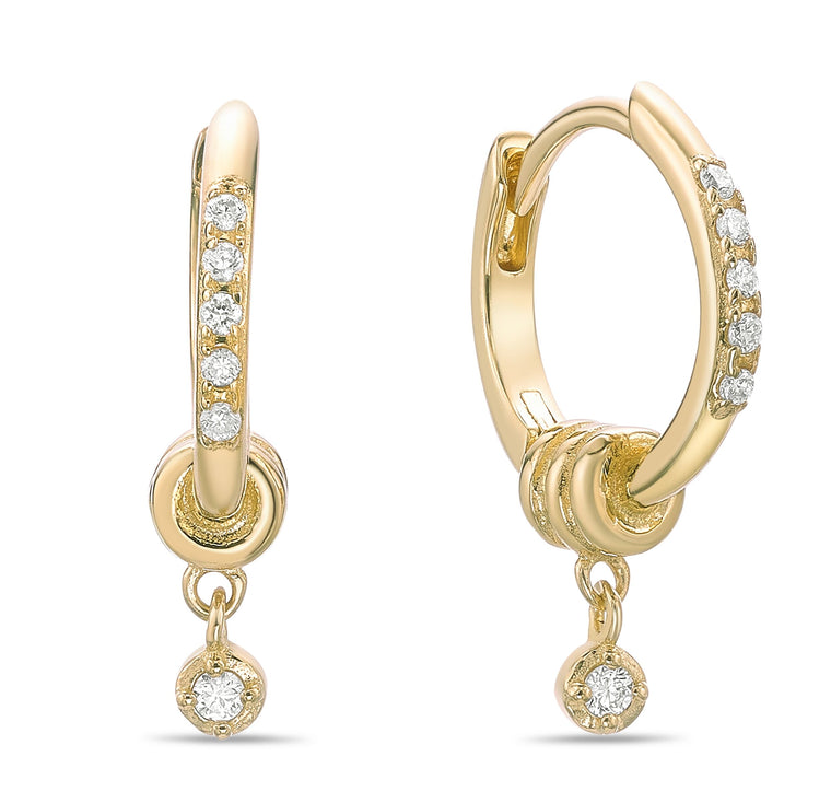 Dangle Huggie Earrings