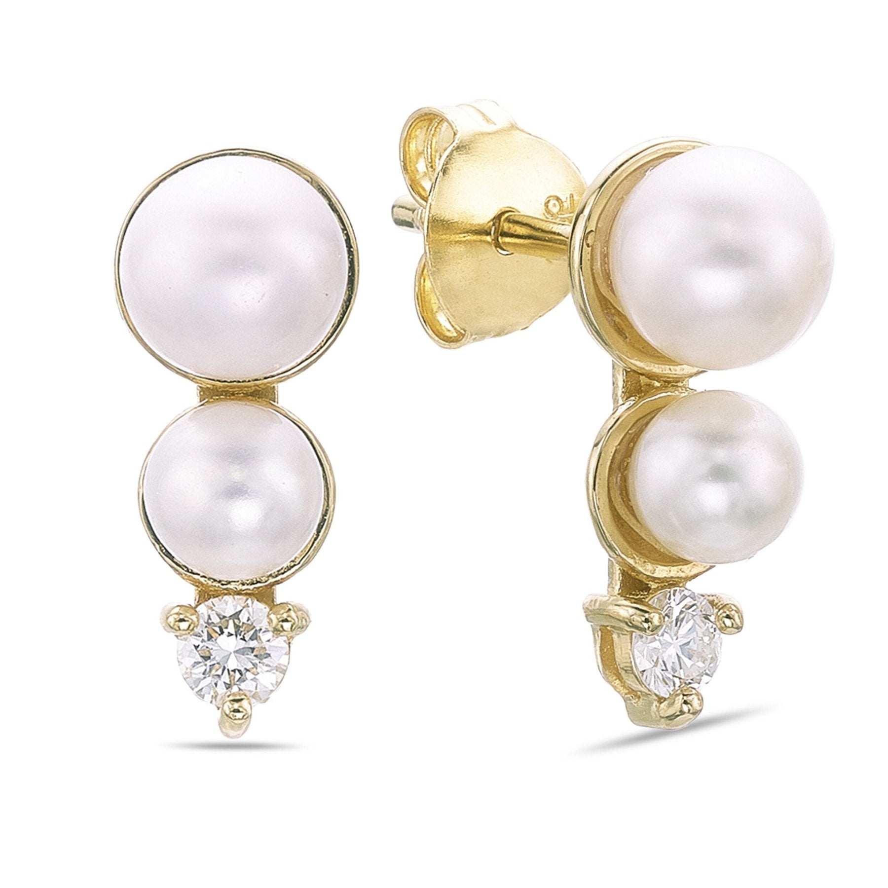 Pearl Drop Down Earrings