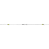 Birthstone Station Necklace in Sterling Silver