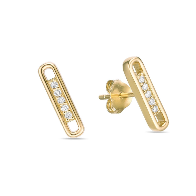 Oval Stud Earring
