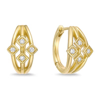 Lab Grown Diamond Cage Huggie Earrings