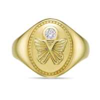 Butterfly Signet Ring