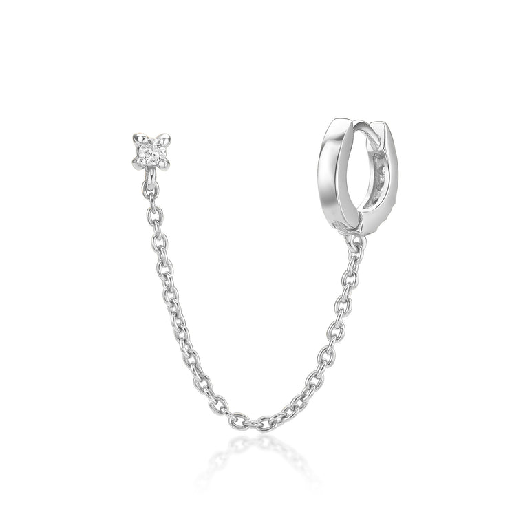Chain Stud and Huggie Earring