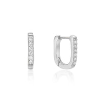 Rounded Square Hoop Earrings
