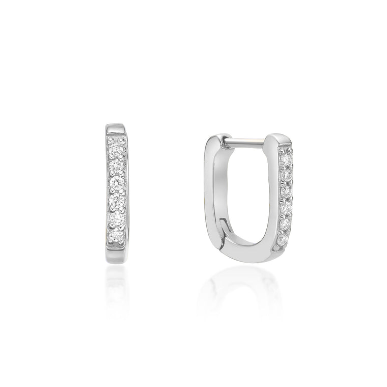 Rounded Square Hoop Earrings
