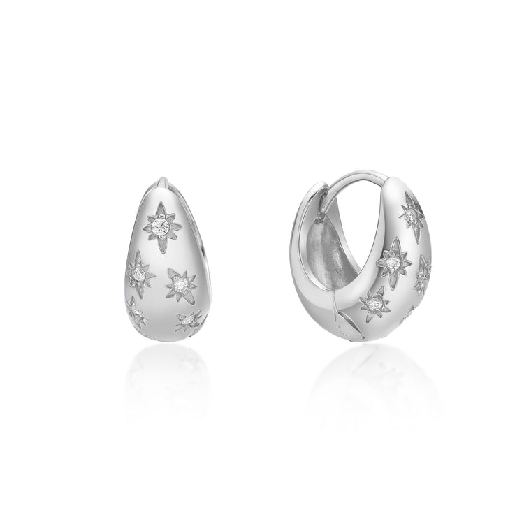 Star Hoop Earrings